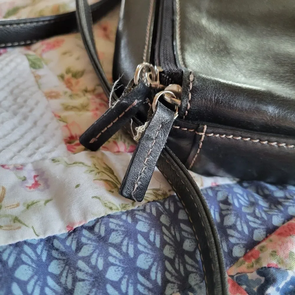 Fossil Black Leather Crossbody Bag